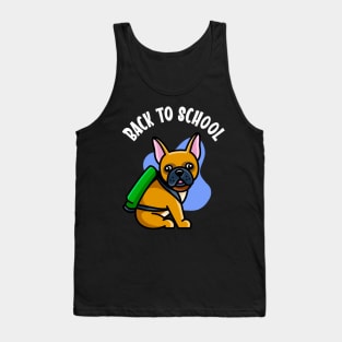 Back To School Cute Bulldog Kids School Tank Top